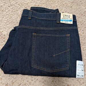 True Nation Jeans, 50x30, Dark Rinse, Athletic Fit